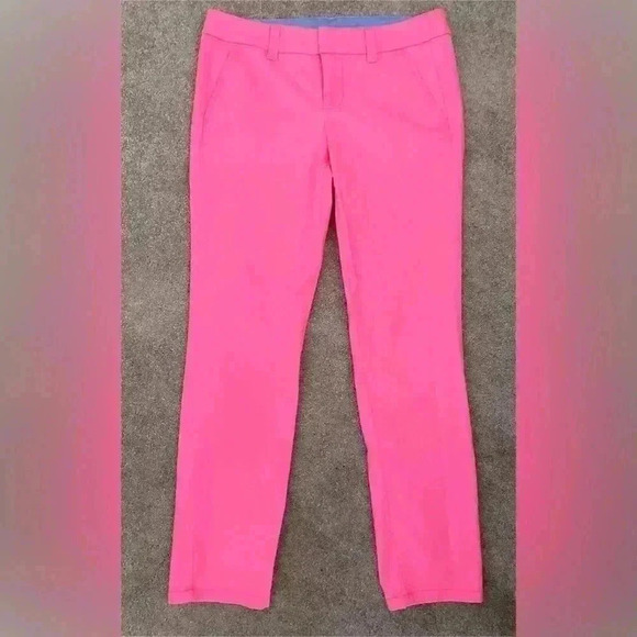 STYLUS Pants - Stylus Women’s Pink Coral Stretch Straight Leg Chino Capri Crop Pants Sz 2